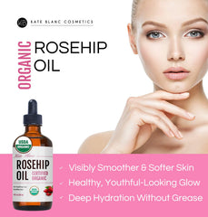 Kate Blanc Cosmetics Rosehip Oil – hydratation-legere, peau douce et éclatante.