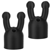Kathfly cap-inhalateur double-trou noir pour une inhalation aromatique équilibrée.
