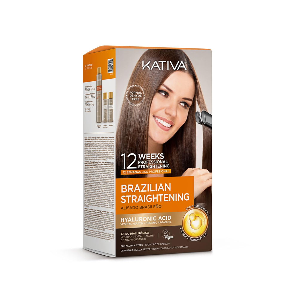 KATIVA coffret traitement kératine brésilienne à domicile pour lissage durable