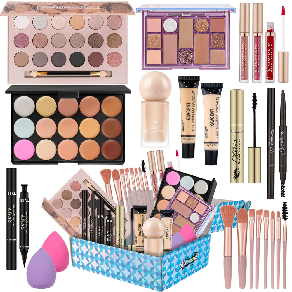 KAVCENT coffret maquillage ensemble palette yeux pour un look complet et polyvalent.