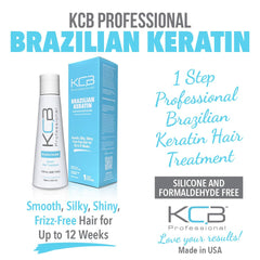 KCB Professional Kératine Brésilienne – Cheveux lisses et brillance renforcée après traitement.