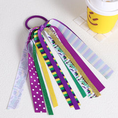 KCHIES Mardi Gras élastique pour cheveux de 8,7 pouces assurant un maintien