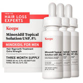 Keeps Minoxidil: bouteille-pour, favorise la croissance des cheveux.