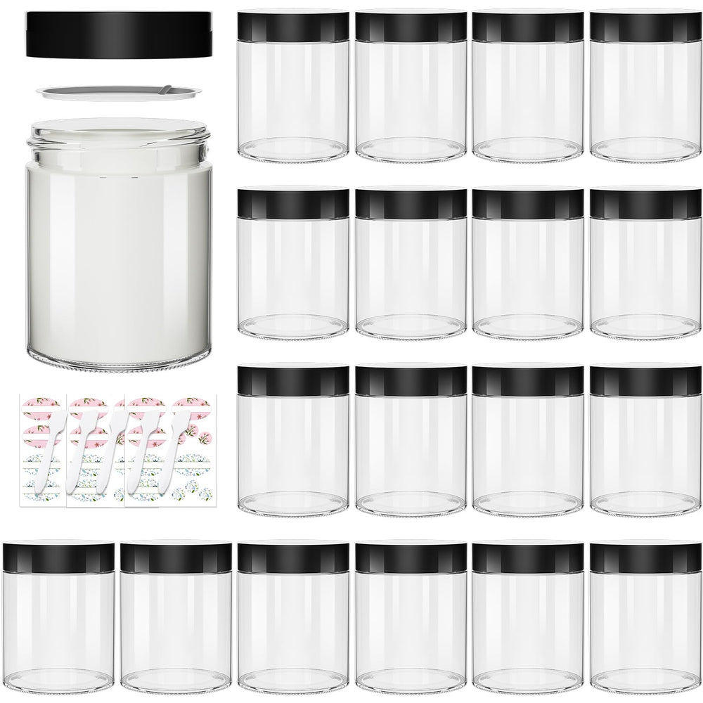 Bocaux Keketin en verre clair 8 oz ensemble prêt à ranger vos cosmétiques.