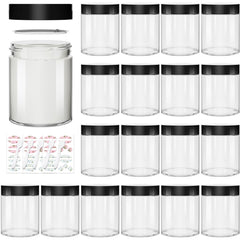 Bocaux Keketin en verre clair 8 oz ensemble prêt à ranger vos cosmétiques.