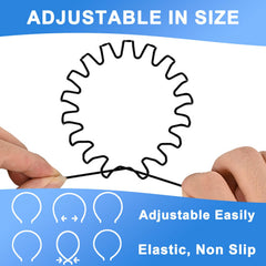 Bandeau métallique KELUBATU elasticité ajustable pour cheveux courts ou bouclés