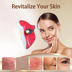 Masque LED Kelyoo visage infrarouge apaisant et favorisant la récupération cutanée.