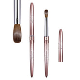 Pinceau KEMEISI pour ongles, brosse Kolinsky pure, précision naturelle.