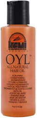 Kemi OYL all natural hair oil bottle for styling and conditioning.