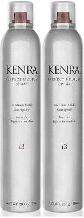 Kenra Perfect Medium Spray : bouteille en avant, tenue légère et sans rigidité.