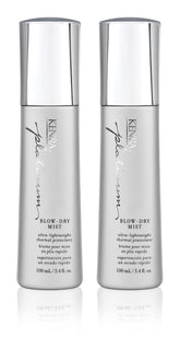 Kenra Platinum Blow-Dry Mist aperçu de la bouteille, protection thermique légère.