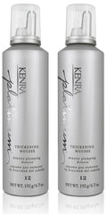 Kenra Platinum Mousse épaississante, bouteille double, apporte volume durable et toucher léger