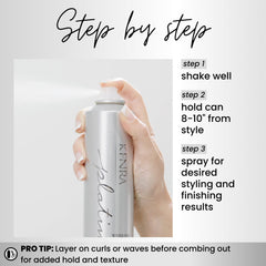 Kenra Platinum Working Spray ajoute volume et texture de manière naturelle.