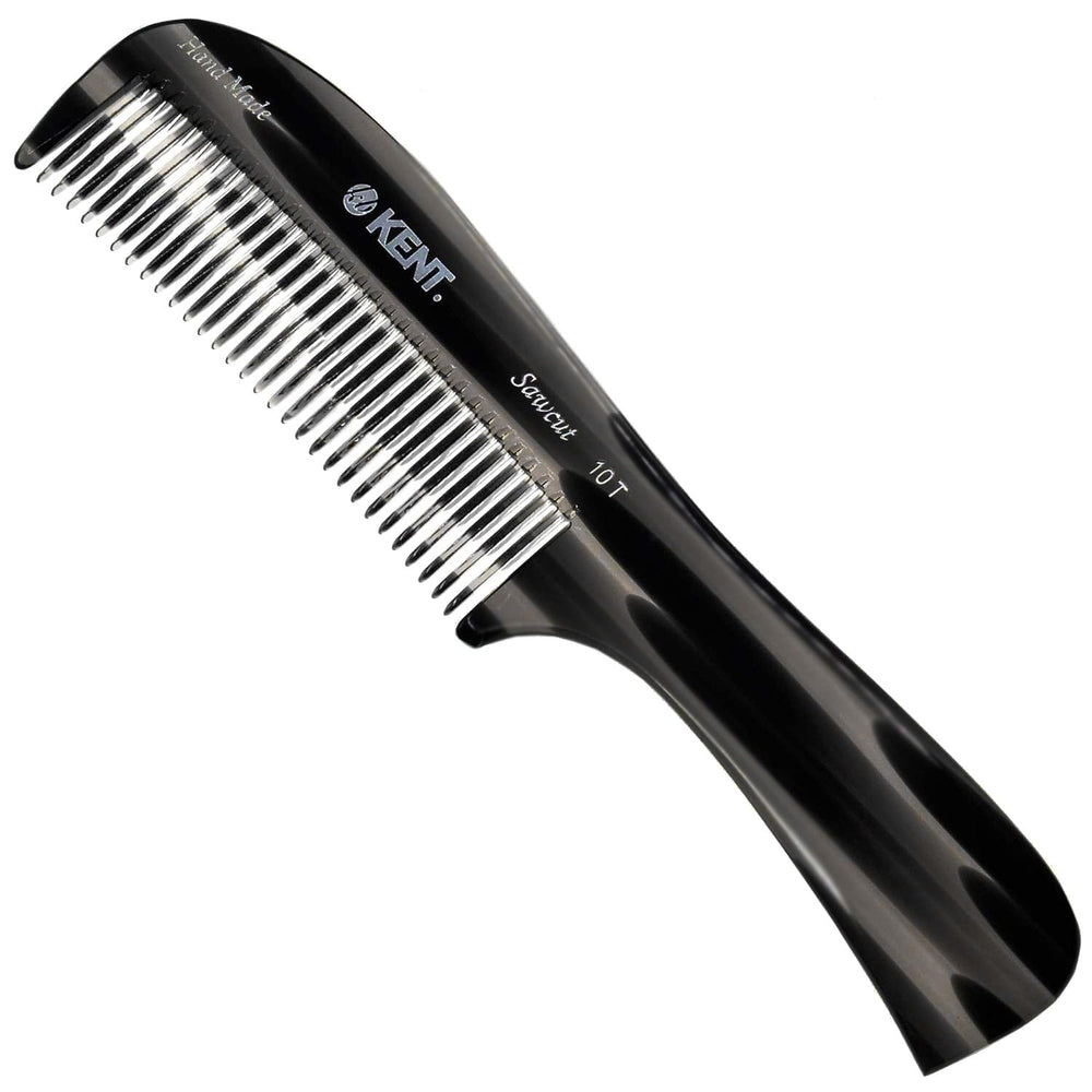 Kent 10T noir graphite – peigne démêlant à dents larges pour cheveux épais.
