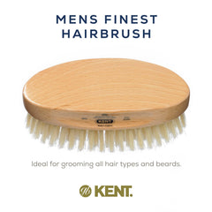 Base en bois de hêtre de la brosse Kent MG3, prise en main agréable