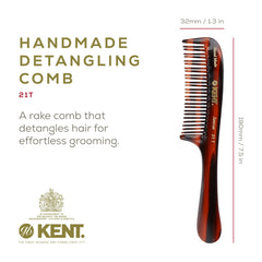 Kent peigne à dents larges; idéal pour cheveux épais et bouclés.