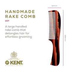 Kent peigne detanglant acetate cellulose, matériau flexible et durable.