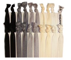 Kenz Laurenz élastiques queue de cheval Ombre Noire, sans pli et doux pour cheveux.