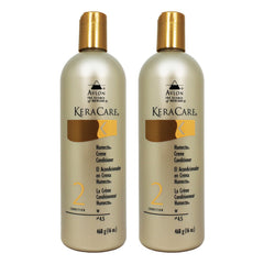 Keracare Humecto Crème, pack de 2 bouteilles, hydratation et démêlage pour tous types de cheveux.