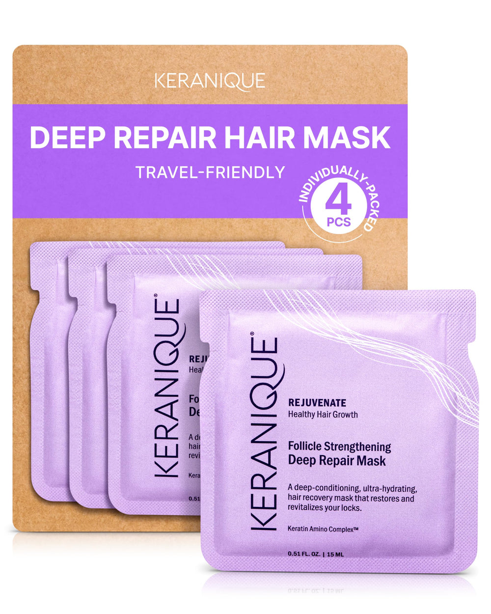 Keranique Masque Cheveux Réparation Profonde – retrouve douceur et maniabilité.