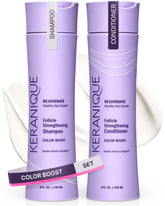 Keranique Shampoing couleur-protection Bouteille protège la couleur et apporte de la brillance.