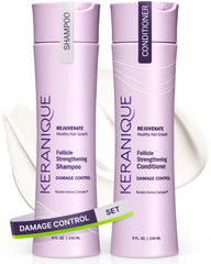 Keranique shampooing réparateur pour cheveux abîmés offrant force et douceur