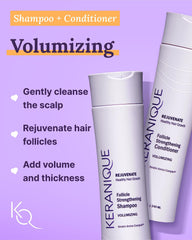 Keranique Mousse Coiffante Volume-Épaississant, corps durable et anti-frisottis.
