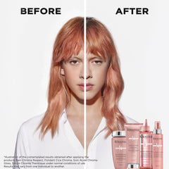 Kerastase Bain Riche Chroma Respect - application dans les mains avant lavage, douceur assurée.