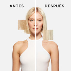 Cheveux blonds lumineux après l’utilisation de Cicaflash.