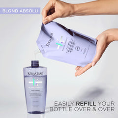 Purification des impuretés et pollution pour des cheveux blond nets
