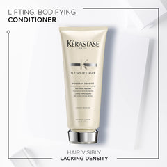 Kérastase Densifique Densité: démonstration de démêlage efficace pour cheveux fins.