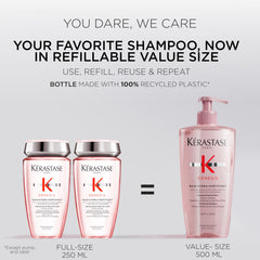 KÉRASTASE Genesis Hydra-Fortifiant: texture crèmeuse visible pour une application agréable.