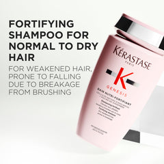 Kérastase Genesis, mousse crèmeuse: facilite le démêlage et nettoie en douceur.