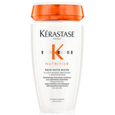 KÉRASTASE Nutritive Bain Satin Riche : bouteille prête pour une routine hydratante.