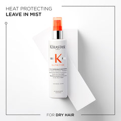 Kerastase Nutritive brume protectrice en action lors du coiffage.