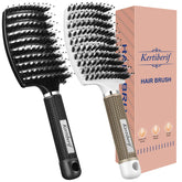 Brosse Kertiberif poils de sanglier pour démêlage en douceur sur cheveux mouillés et secs.