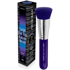 Pinceau Kabuki Flat Top Keshima Neon Violet, application précise et homogène.