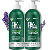 KESMEDIK shampoo tea tree lavande: bouteille proposant une propreté rafraîchissante pour le cuir chevelu