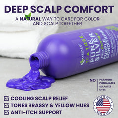 KESMEDIK Tea Tree Purple Conditioner, apres-decoloration: soin apaisant du cuir chevelu.