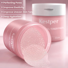 kestper hyaluronique cinq couches pad visage offre une hydratation durable.