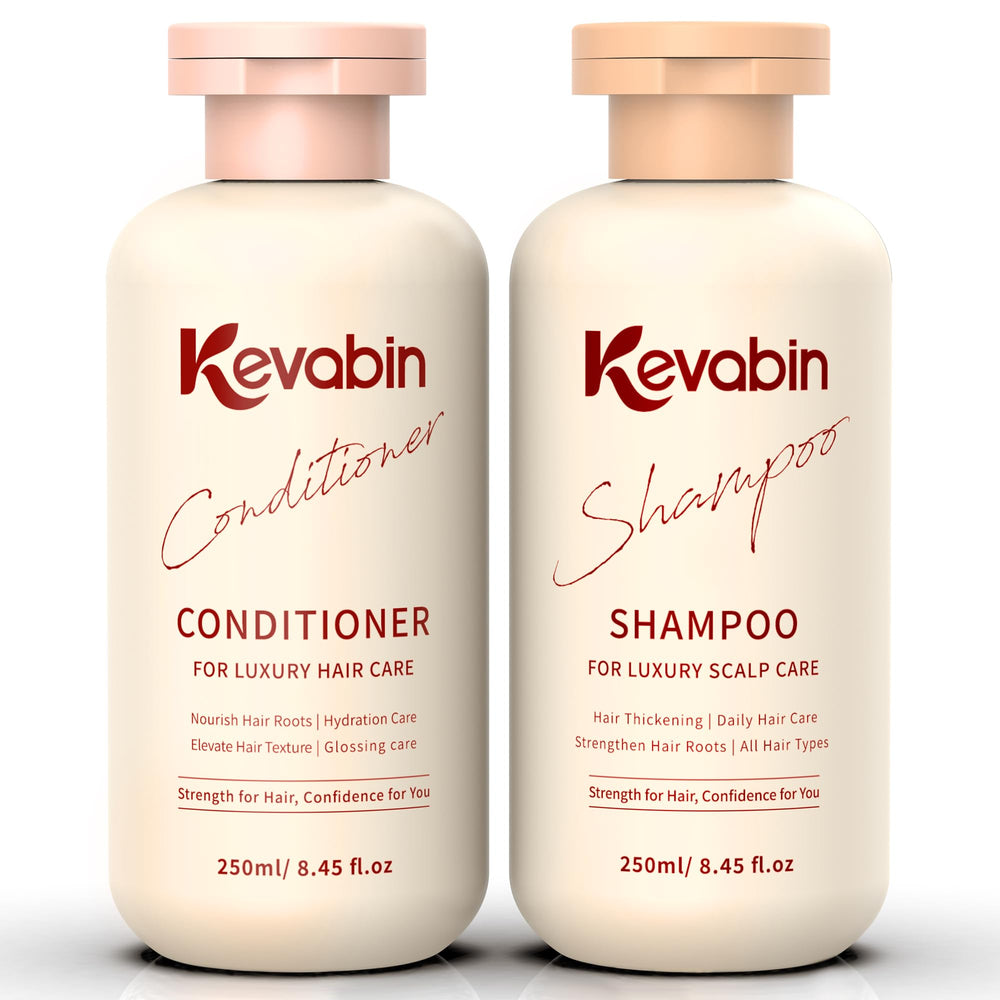 Kevabin shampoing romarin, bouteille versant pour rafraîchir le cuir chevelu.