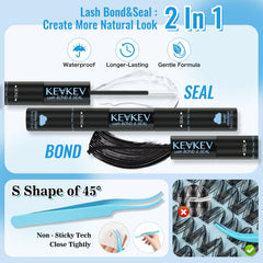 KevKev colle et scellant cils pour une tenue stable et confort.