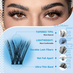 KevKev Lash Clusters fini épars pour un effet naturel