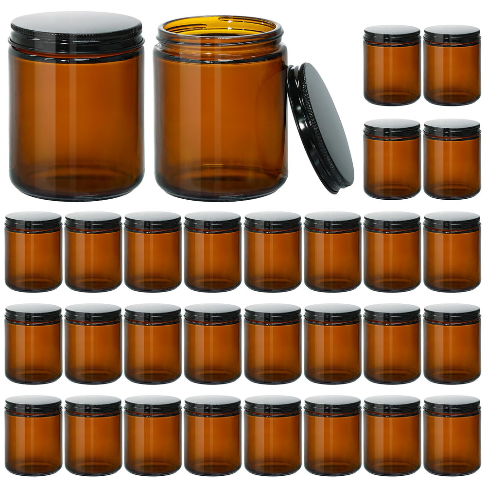 KEYWING bocal-bougie-ambre-8oz: idéal pour fabriquer des bougies maison.