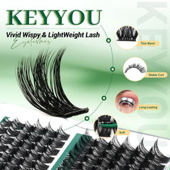Cils simulés réalistes et confortables sur les yeux KEYYOU.