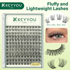 KEYYOU cils-grappes courbure en D pour un regard net.