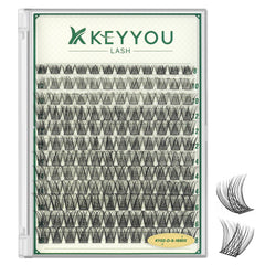 KEYYOU présente les grappes de cils naturels au style léger pour un regard discret et élégant.