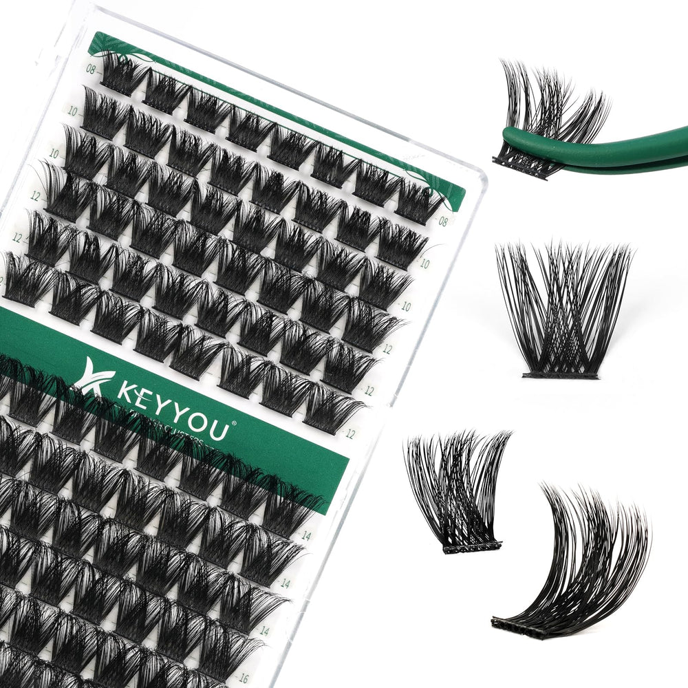 KEYYOU cils en faisceaux Y02 D Curl pour un look naturel ou volumisé.