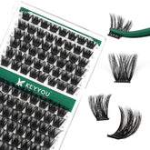 KEYYOU cils en faisceaux Y02 D Curl pour un look naturel ou volumisé.