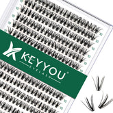 KEYYOU clusters cils 300pcs dans l'étui offrant un volume naturel.